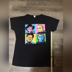 Tultex Black T-Shirt with White Neck Tag